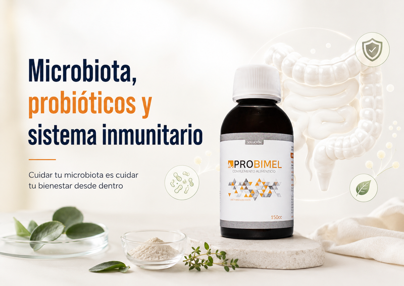Probimel probiótico natural vivo para cuidar la microbiota y el bienestar digestivo
