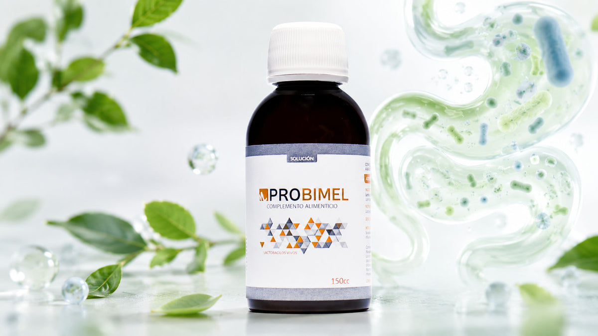 Probimel Solución como probiótico natural vivo para cuidar la microbiota intestinal y el bienestar digestivo